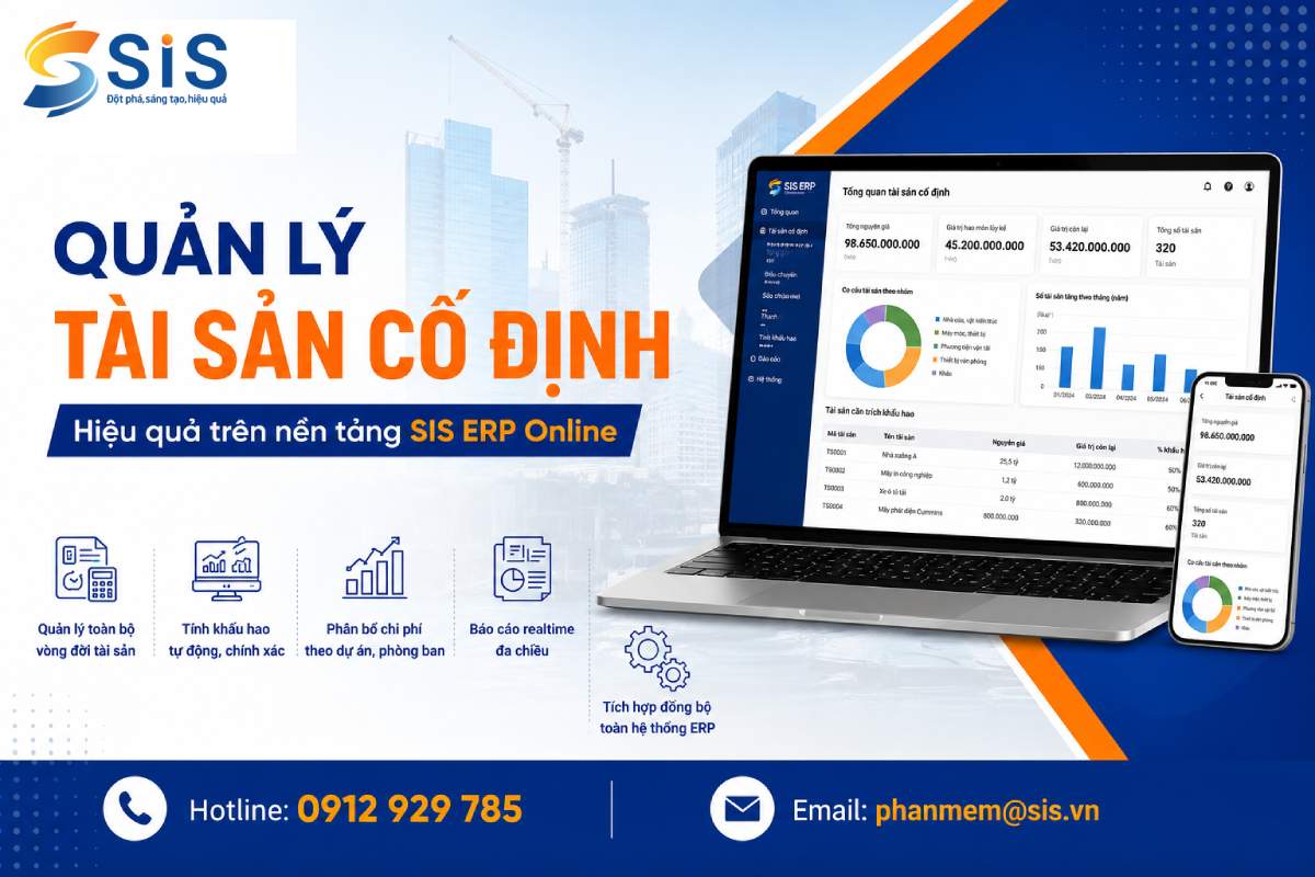 Quản lý tài sản cố định hiệu quả với SIS Accounting Online – Module Tài sản cố định